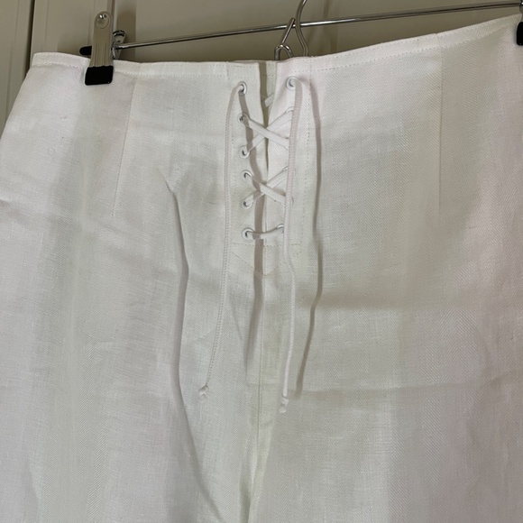 White Linen Pants Size 29 - Picture 3 of 5